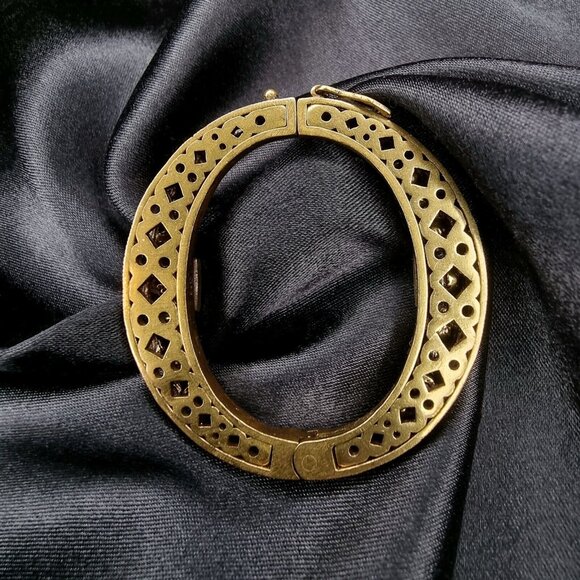 Rare Find Heidi Daus Signed Pendant Scarf Ring Buckle Purple Crystals - Picture 5 of 5